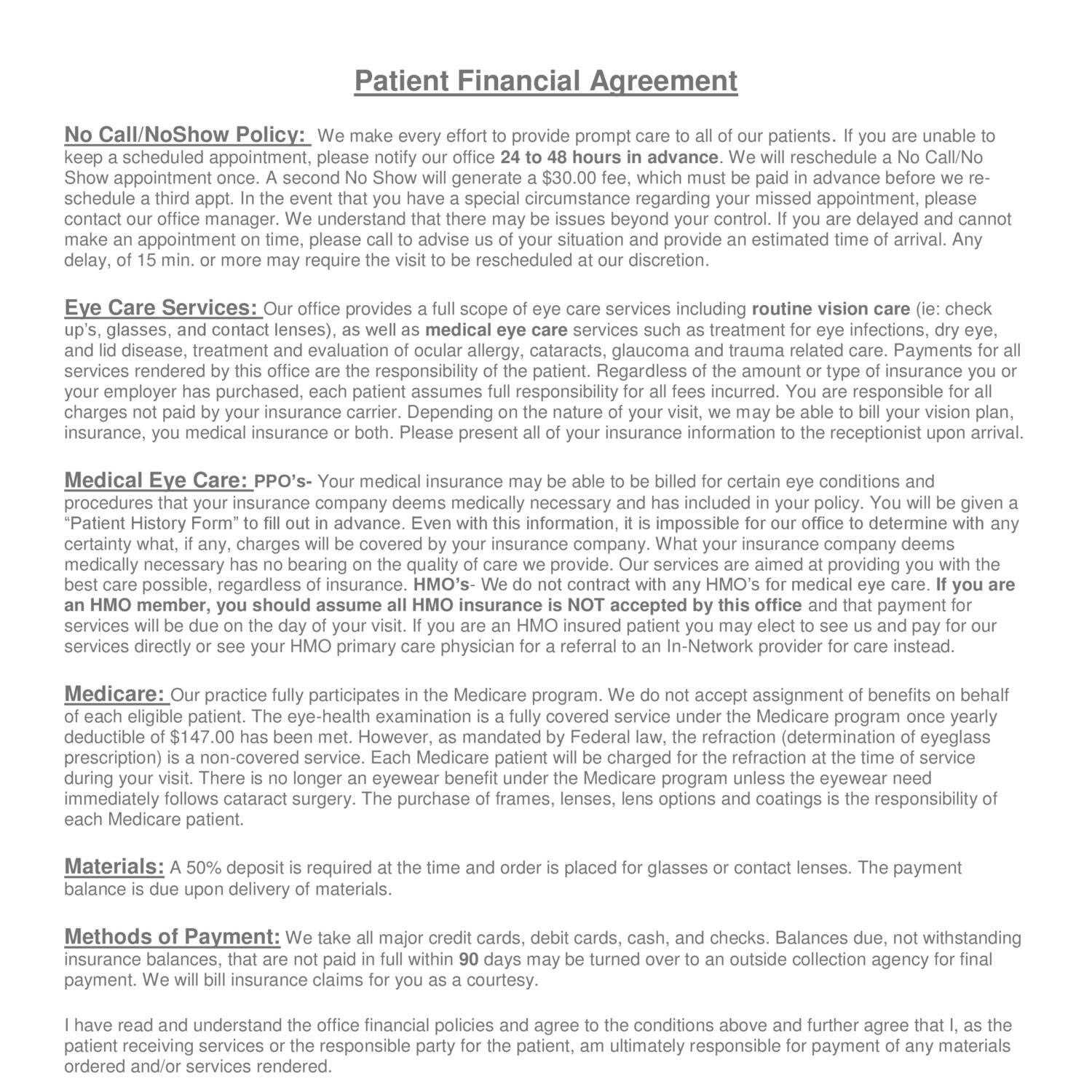 Patient Financial Agreement docx DocDroid