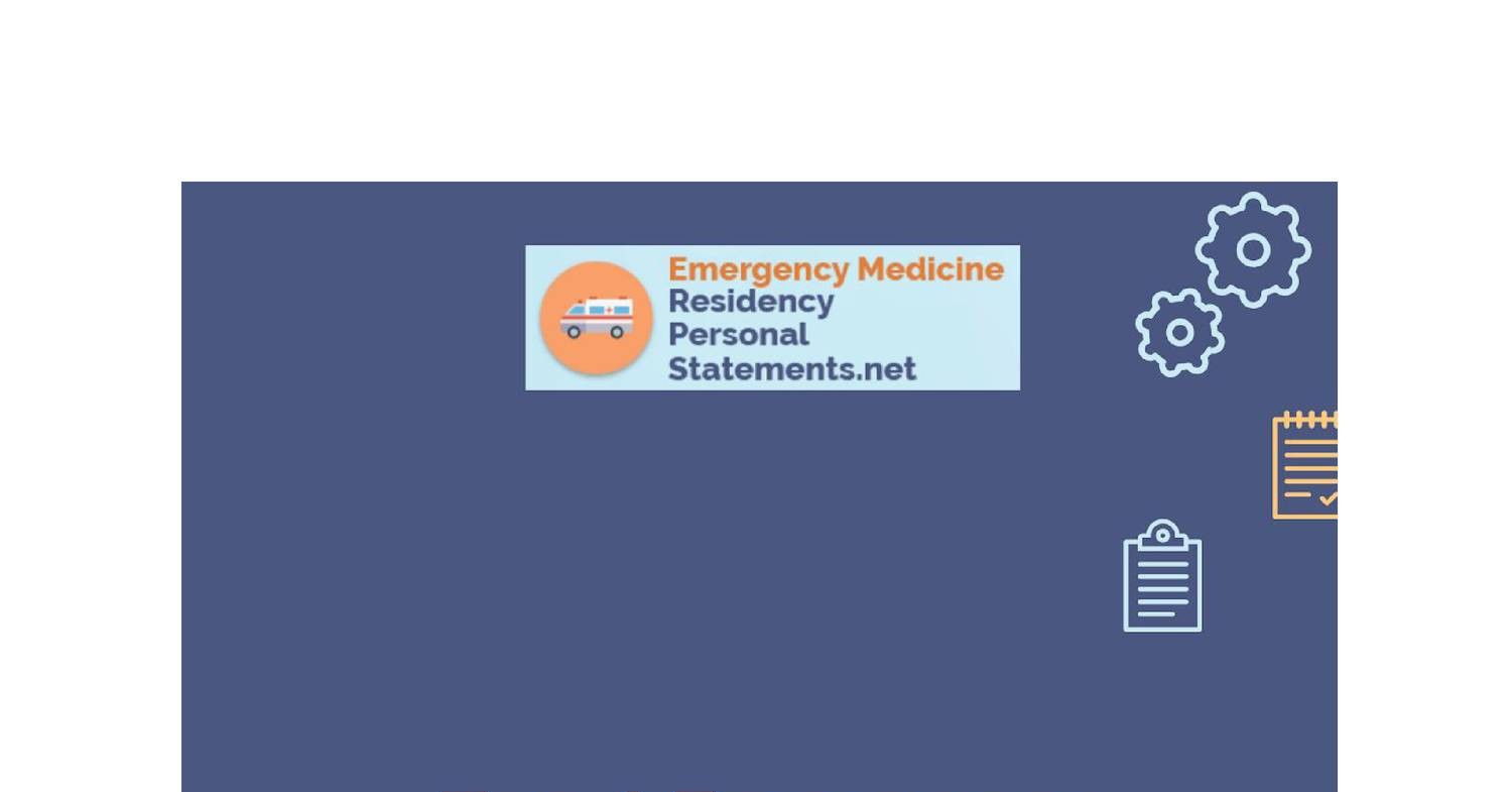 sample emergency medicine personal statement